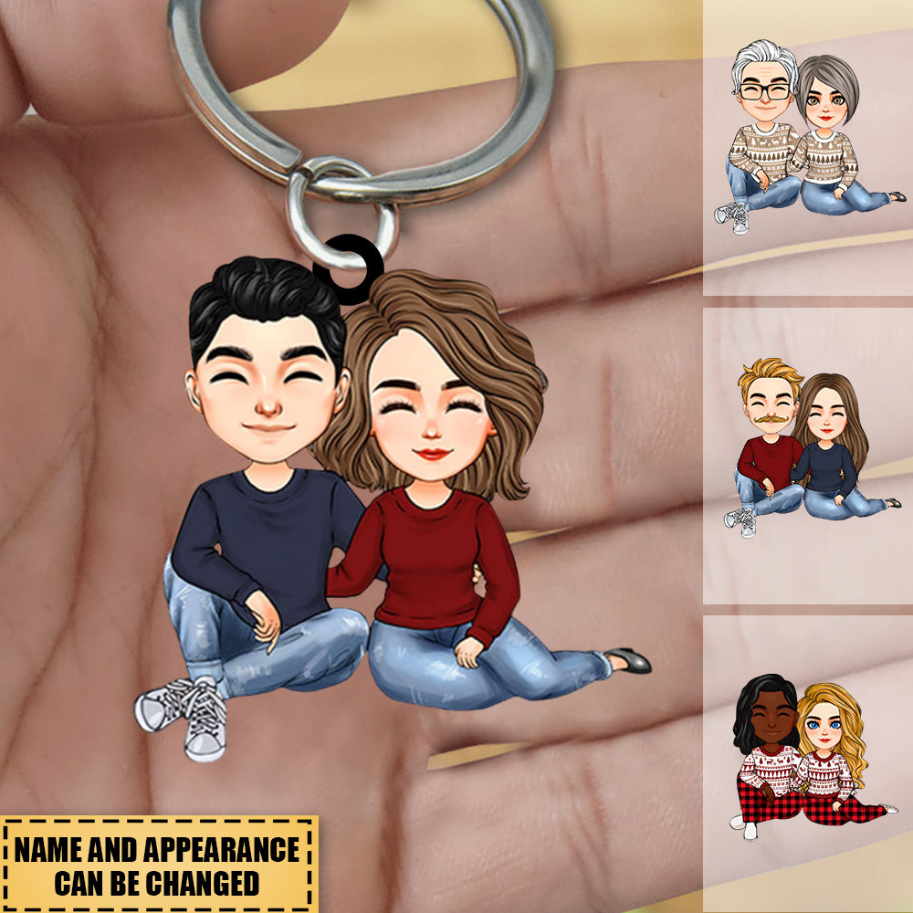 Snuggle Up Together - Personalized Keychain