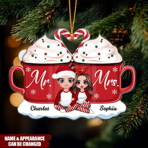 Hot Cocoa Cozy Christmas Gift For Couple Personalized Ornament