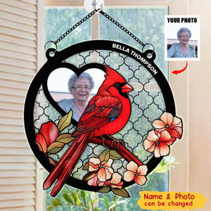 Cardinal I'm By Your Side - Personalized Window Hanging Suncatcher Ornament