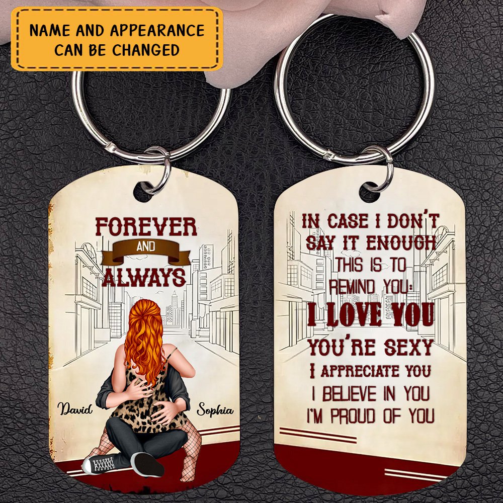 Personalized Couple Keychain - Gift Idea For Couple/Him/Her - Forever And Always