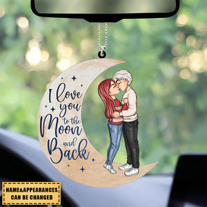I Love You To The Moon And Back - Personalized Ornament
