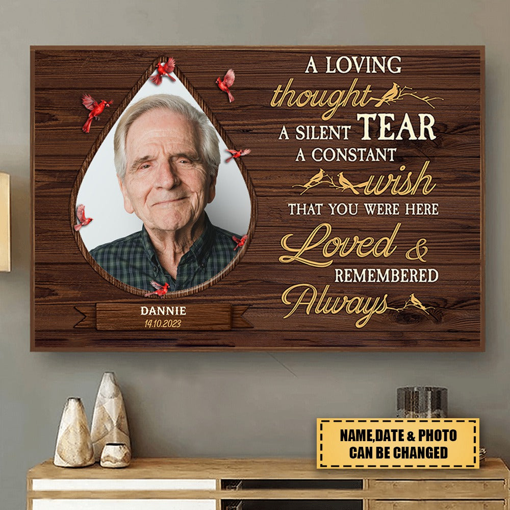 A Silent Tear - Personalized Photo Canvas