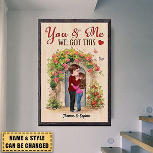 Couple We Got This Flower Door Personalized Poster