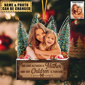 Transparent Ornament - Mother Daughters Forever Linked Together - Custom from Photo