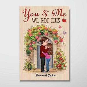 Couple We Got This Flower Door Personalized Poster