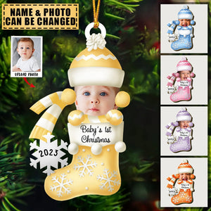 Transparent Christmas Ornament - Christmas Gifts - My First Christmas 2023 - Custom Ornament from Photo