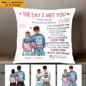 Personalized Gift For Couple, Partner, The Day I Met You, I Have Found The One Whom My Soul Loves Pillow, Valentine's Day Gift For Her, Him