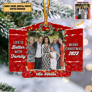 Transparent Christmas Ornament - For the perfect family- Custom Ornament from Photo