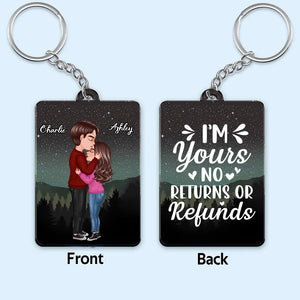 Couple Kissing Under Stars, Sky Forest Personalized  Keychain