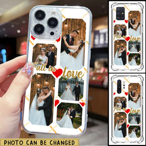 Personalized Space Phone Case Custom Photo Love Couple
