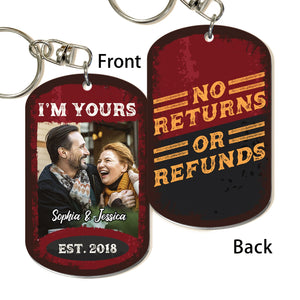 No Returns Or Refunds - Personalized Keychain