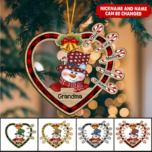 Personalized Grandma Christmas Shaped Ornament