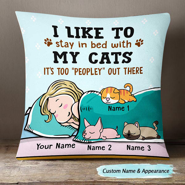 French Cat Mom Chat Pillow