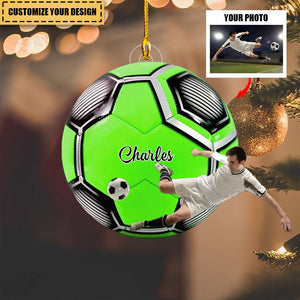 Soccer Players - Personalized Custom Photo Mica Ornament - Christmas Gift For Soccer Players, Soccer Lovers, Family Members