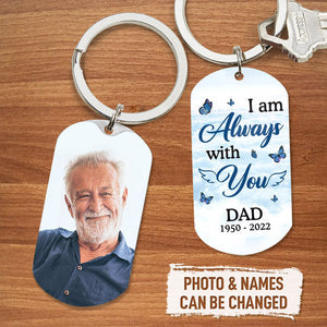 Carry You With Me Family Memorial Photo Insert Remembrance Keepsake Personalized Acrylic Keychain
