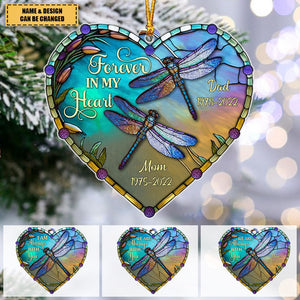Personalized Memorial Gift I'm Always With You Heart Acrylic Christmas Ornament