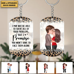 Doll Couple Kissing Leopard Pattern May Not Solve All Your Problem Personalized Acrylic Keychain