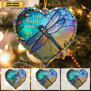 Personalized Memorial Gift I'm Always With You Heart Acrylic Christmas Ornament