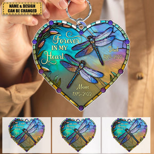Personalized Memorial Gift I'm Always With You Heart Acrylic Keychain