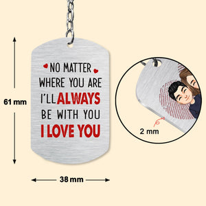 No Matter Where You Are Couple - Personalized Keychain