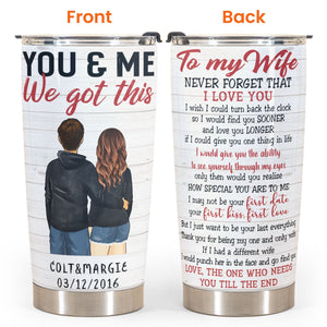 Thank You For Being My Wife - Personalized Tumbler Cup - Gift For Wife - Hoodie Couple