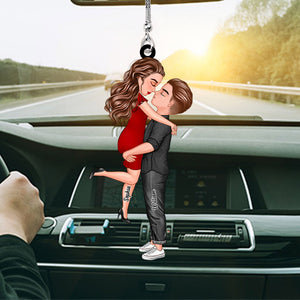 Doll Couple Kissing Hugging Customzied Car Ornament