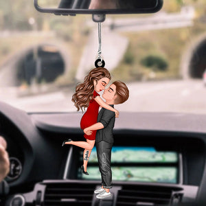 Doll Couple Kissing Hugging Customzied Car Ornament
