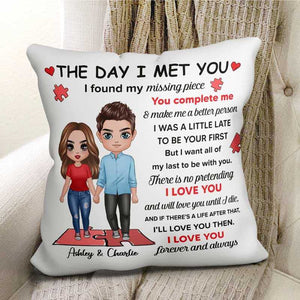 I Found My Missing Piece Doll Couple Valentine‘s Day Gift For Her For Him Personalized Pillow